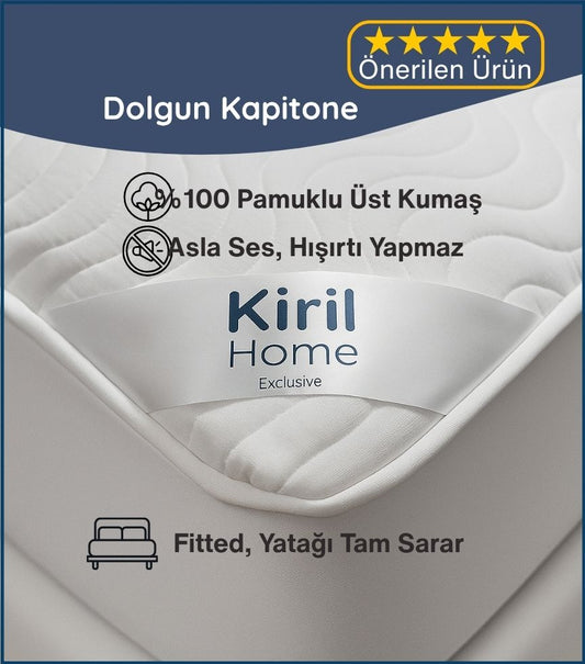 Sessiz & Nefes Alan %100 Pamuklu Yüzey Yatak Alezi - Sıvılara Karşı Koruma / Kaymaz Tasarım