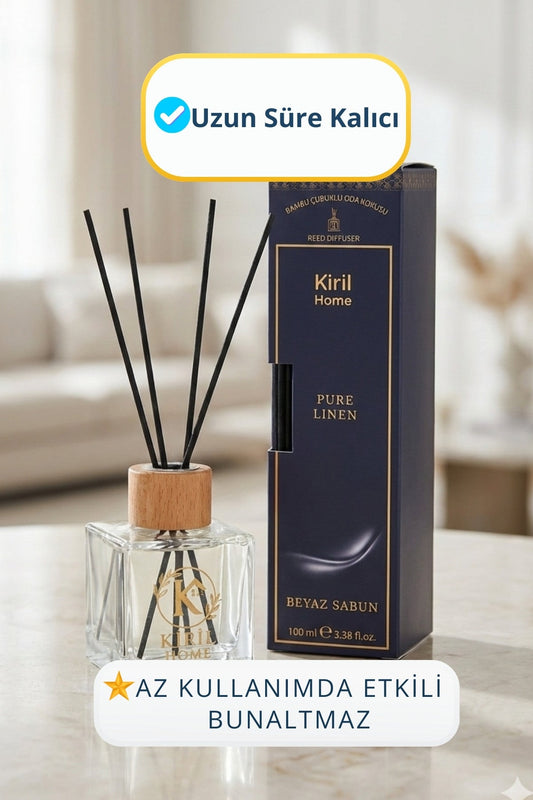 Beyaz Sabun Kokulu Çubuklu Oda Kokusu ile Ferah ve Temiz Bir Atmosfer