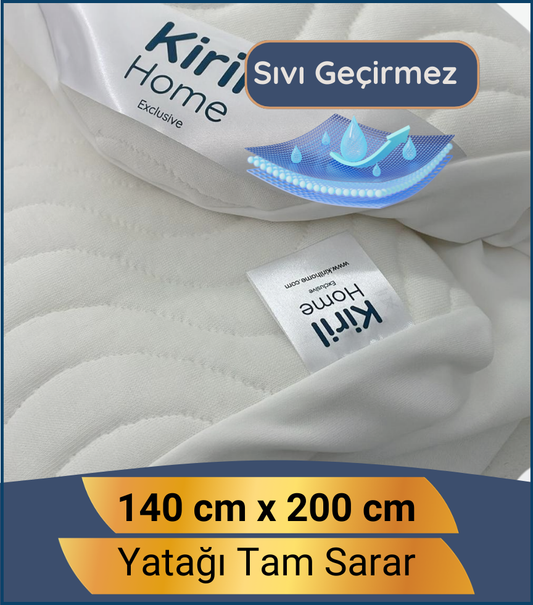 Premium Çift Kişilik Alez 140x200 Pamuklu Yüzey %100 Sıvı Geçirmez