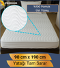 Yumuşak & Dolgun Premium Yatak Alezi – %100 Pamuk Yüzeyli, Sessiz ve Sıvı Geçirmez 90x190