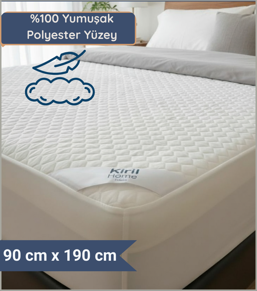 Comfort Tek Kişilik Alez 90x190 Yumuşak Polyester Yüzey %100 Sıvı Geçirmez