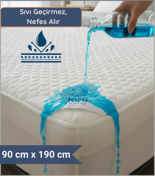 Comfort Tek Kişilik Alez 90x190 Yumuşak Polyester Yüzey %100 Sıvı Geçirmez