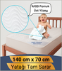 Premium Bebek Yatak Alezi 70x140 cm Pamuklu Yüzey