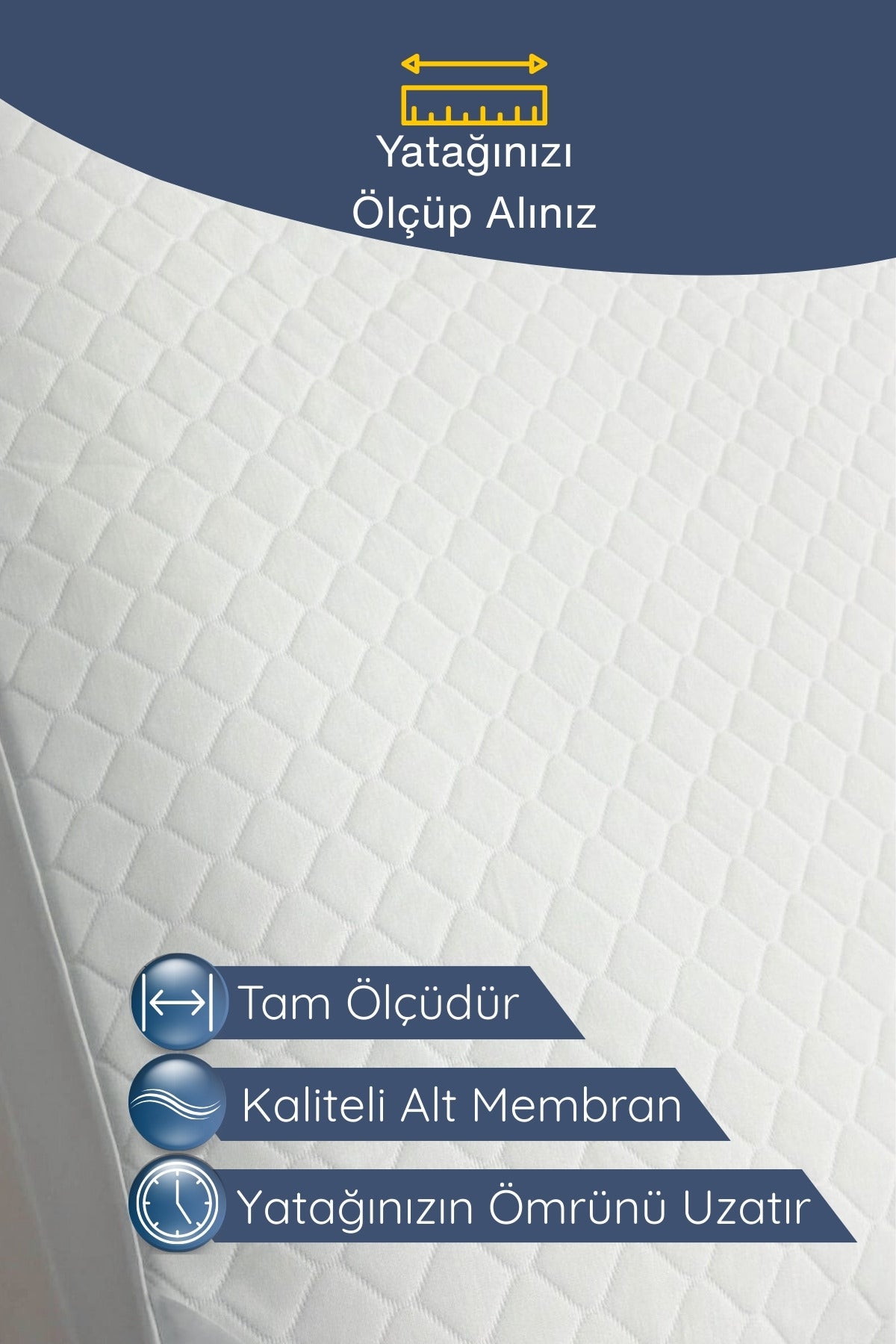 Ultra Soft Sıvı, Ter, İdrar Geçirmez Yatak Alezi | Ultra Sessiz | Full Kenar | Sağlam Dikişli | Yumuşak
