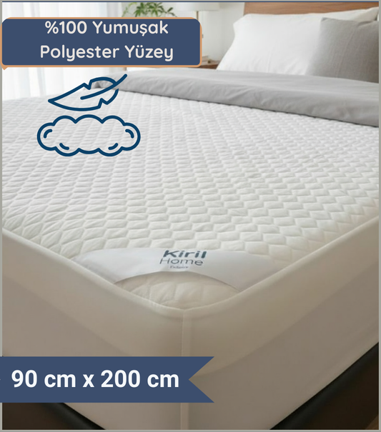 Comfort Tek Kişilik Alez 90x200 Yumuşak Polyester Yüzey %100 Sıvı Geçirmez