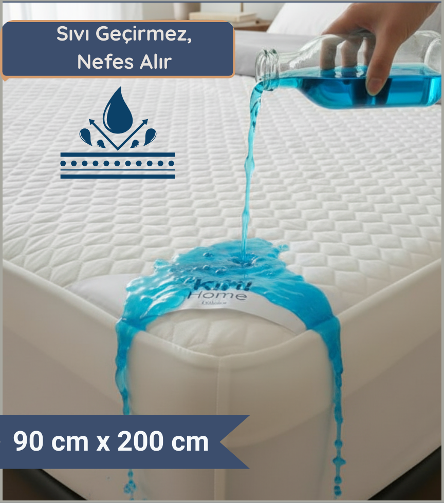 Comfort Tek Kişilik Alez 90x200 Yumuşak Polyester Yüzey %100 Sıvı Geçirmez