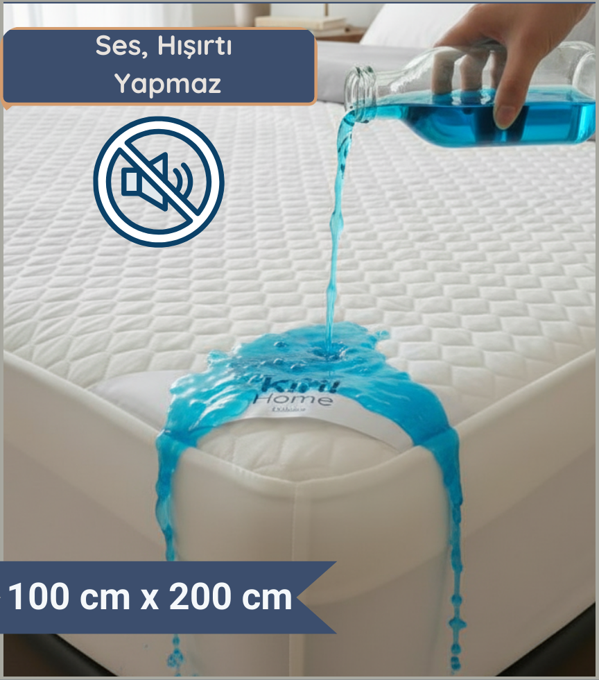 Comfort Tek Kişilik Alez 100x200 Yumuşak Polyester Yüzey %100 Sıvı Geçirmez