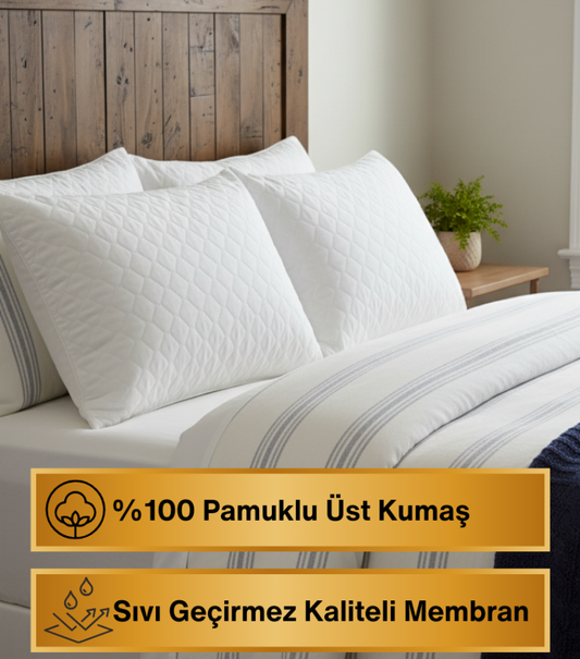 %100 Soft Polyester Üst Kumaşlı Sıvı Geçirmez Yastık Alezi