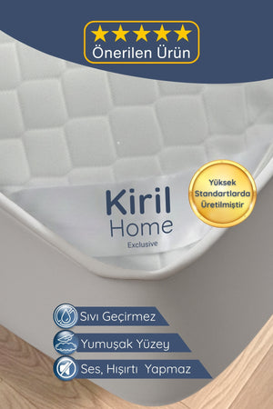 Ultra Soft Sıvı, Ter, İdrar Geçirmez Yatak Alezi | Ultra Sessiz | Full Kenar | Sağlam Dikişli | Yumuşak