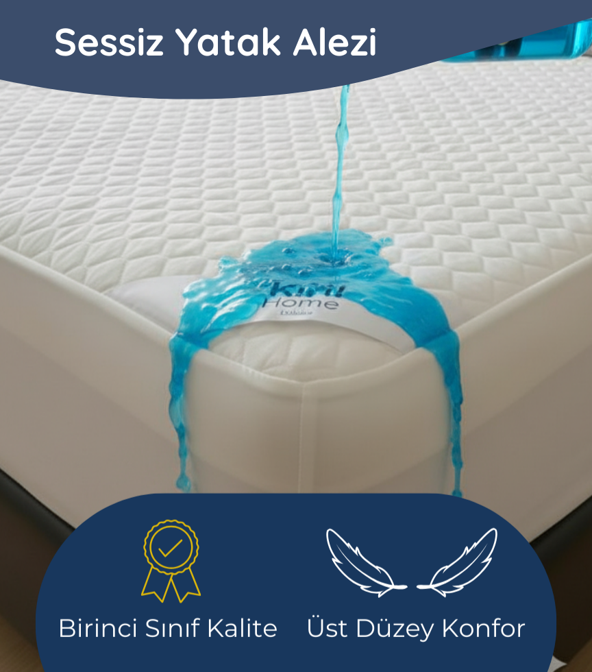 %100 Soft Polyester Üst Kumaşlı, Fitted, Sessiz, Sıvı Geçirmez Yatak Koruyucu Alez