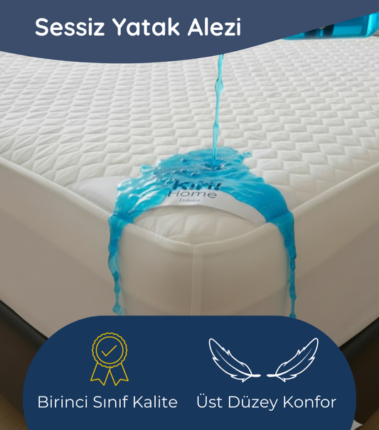 %100 Soft Polyester Üst Kumaşlı, Fitted, Sessiz, Sıvı Geçirmez Yatak Koruyucu Alez