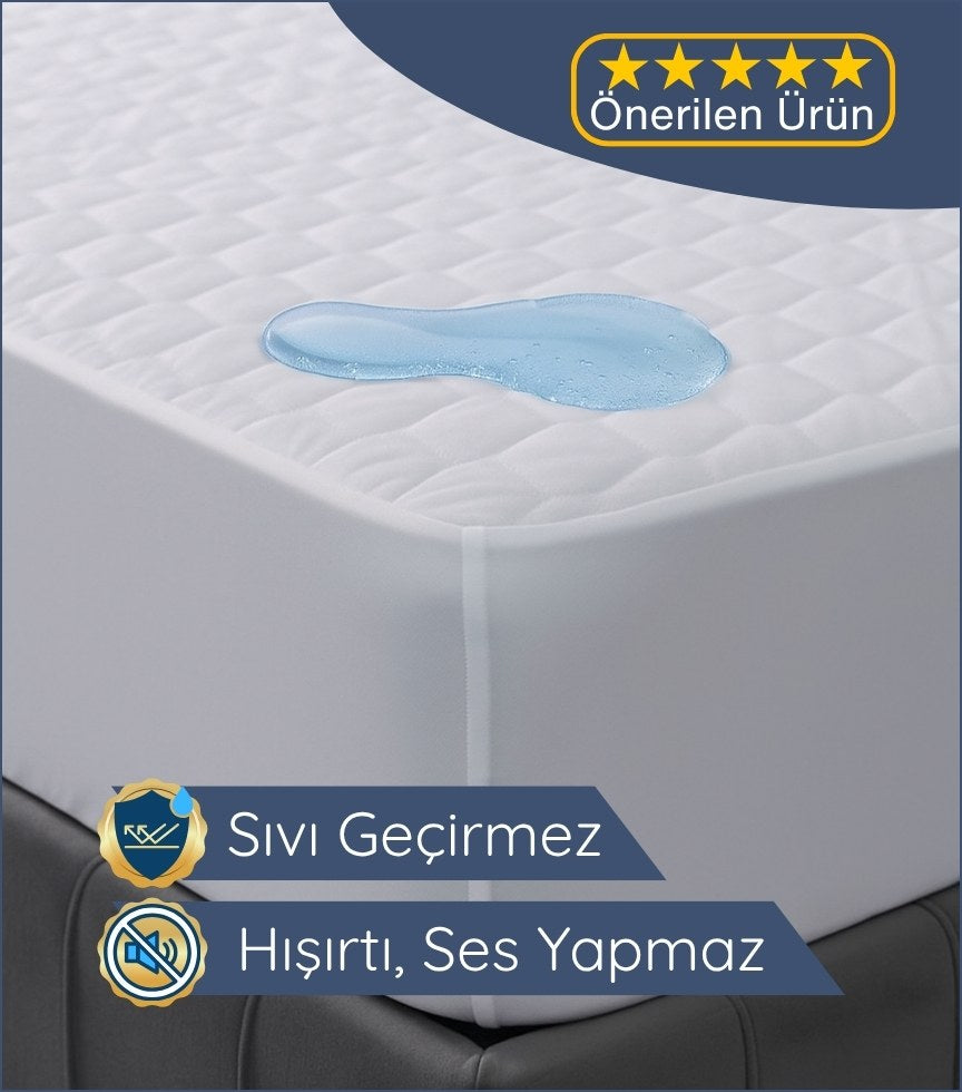 Ultra Soft Sıvı Geçirmez, Yumuşak, Full Kenar Yatak Koruyucu Alez