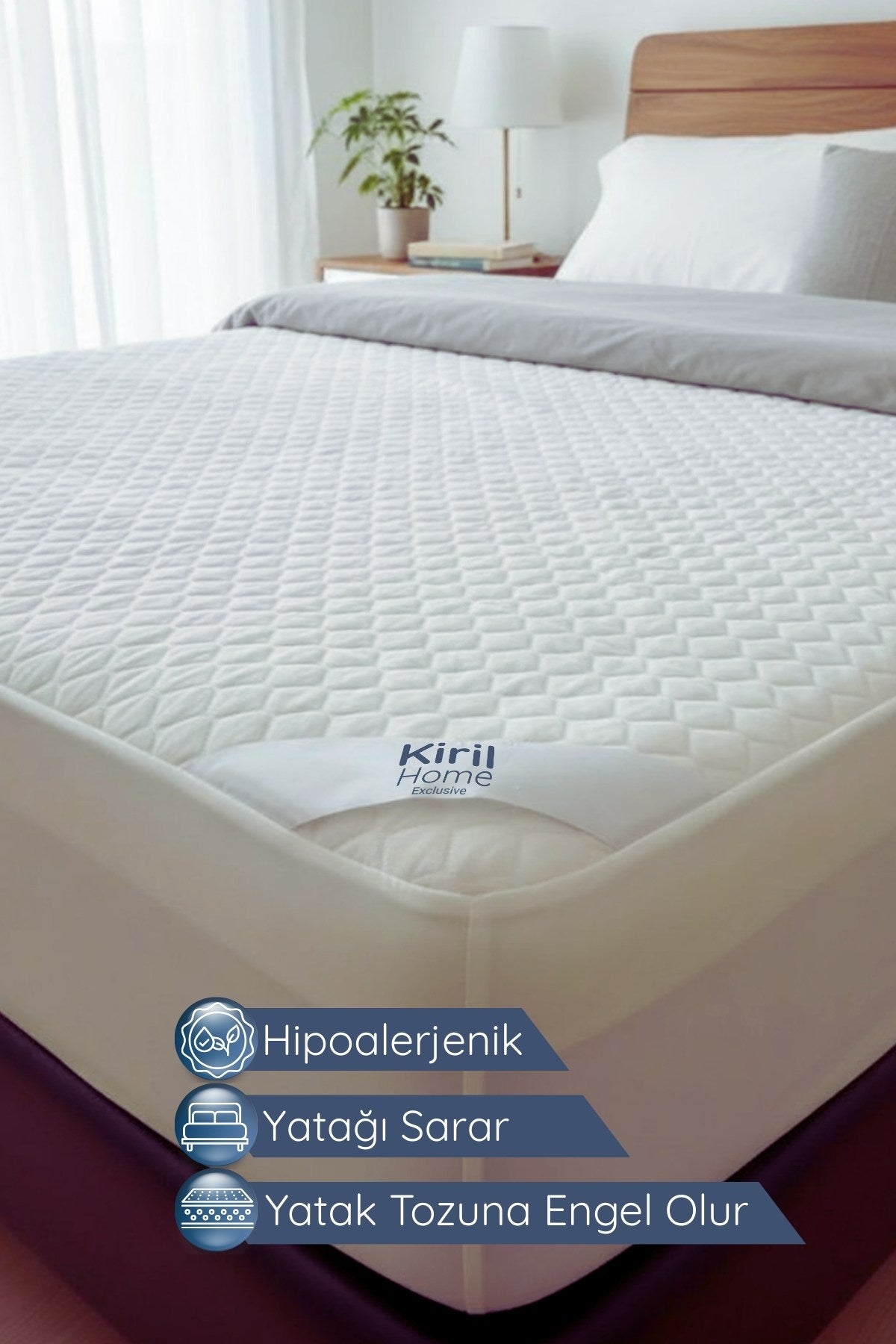 Ultra Soft Sıvı, Ter, İdrar Geçirmez Yatak Alezi | Ultra Sessiz | Full Kenar | Sağlam Dikişli | Yumuşak