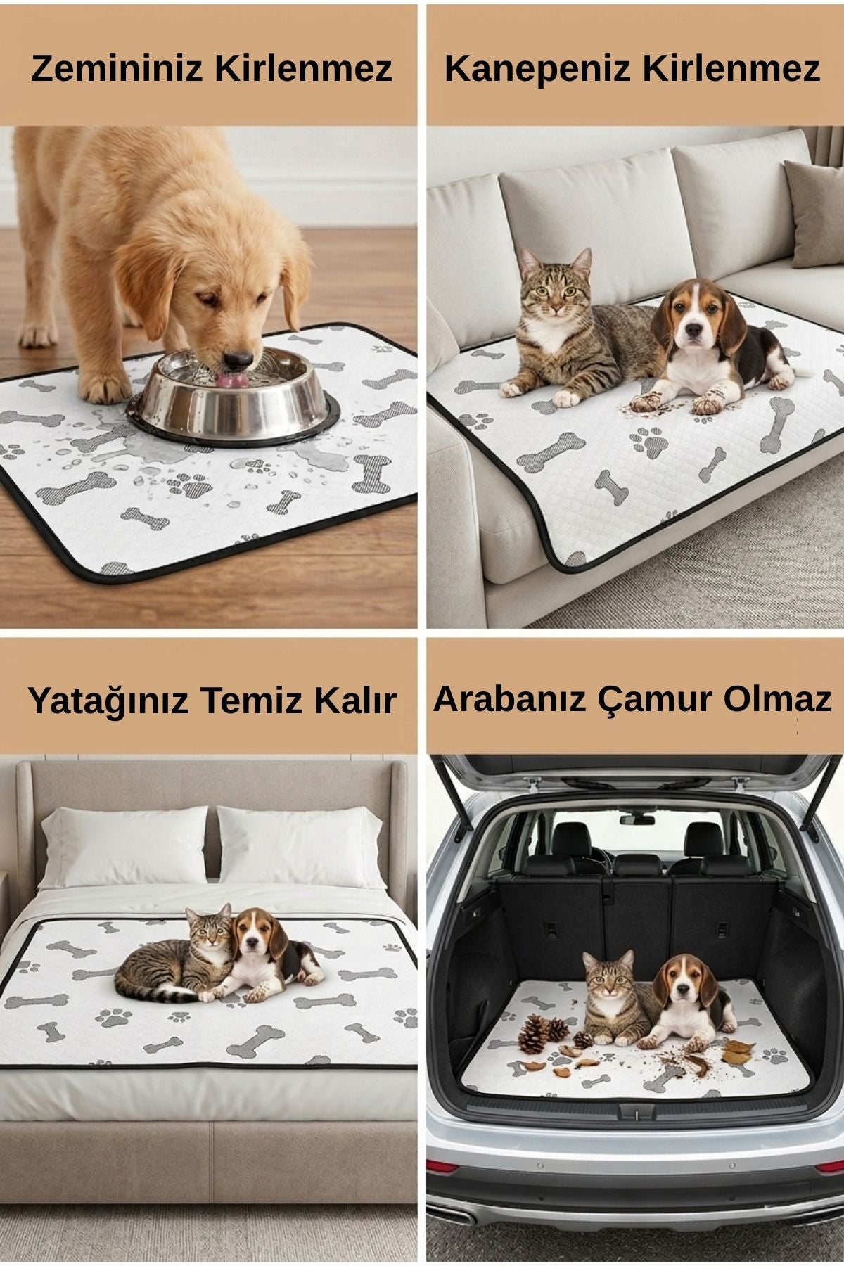 70x90 Sıvı Geçirmez Yıkanabilir Emici Kedi Köpek Çiş Pedi