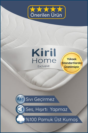 Premium Dolgun Sıvı Geçirmez Yatak Alezi | %100 Pamuklu Yüzey | Ultra Sessiz | Full Kenar | Yumuşak