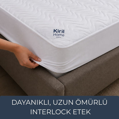 Yumuşak & Dolgun Premium Yatak Alezi – %100 Pamuk Yüzeyli, Sessiz ve Sıvı Geçirmez 160x200