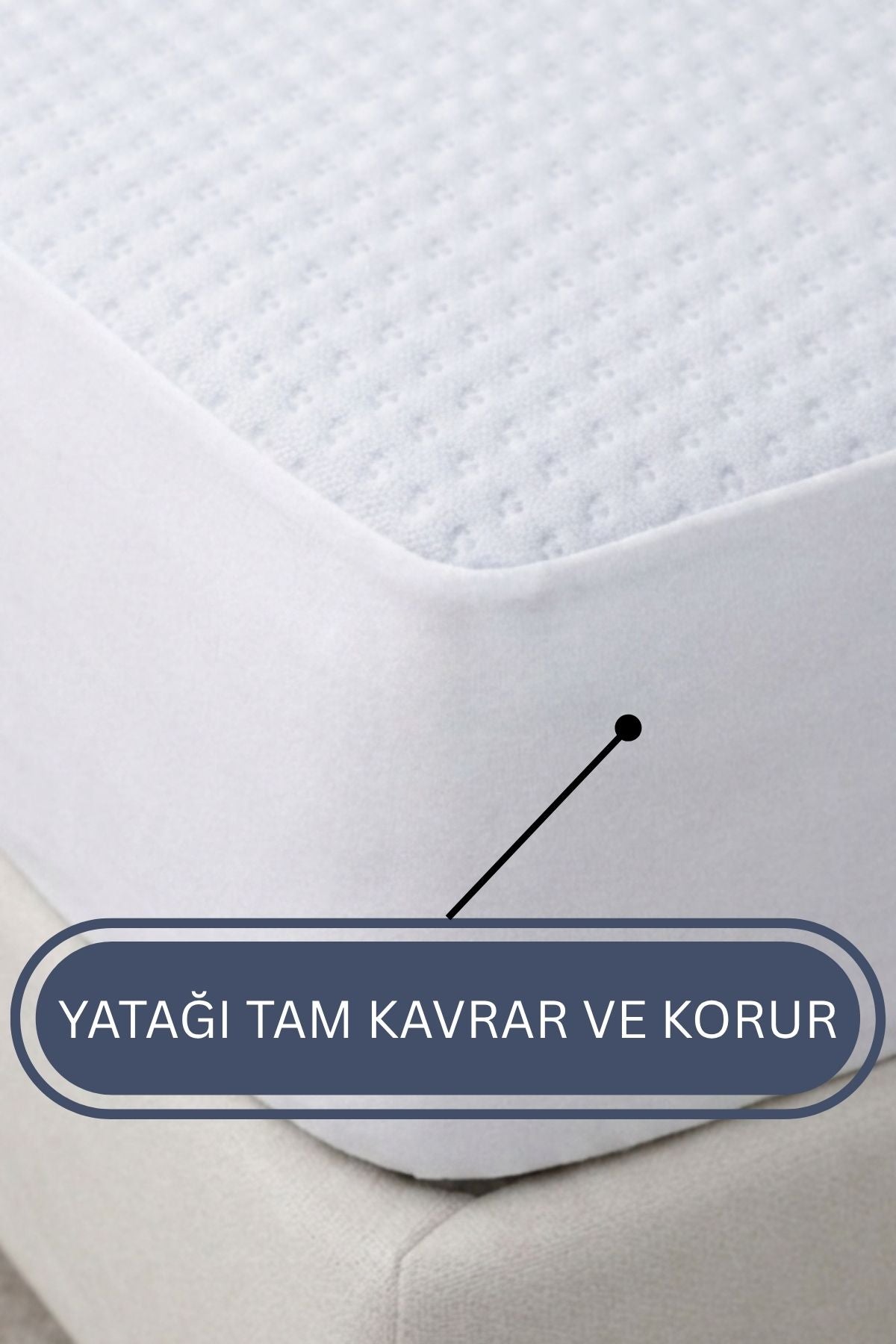 Diamond Sıvı Geçirmez Yatak Koruyucu Alez | Ultra Sessiz | Antialerjik