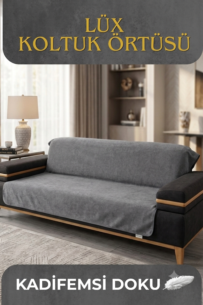 2'li Velvet Koltuk Örtüsü (5 Farklı Ebat)