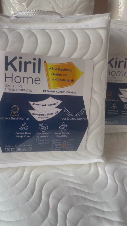 Sessiz & Nefes Alan %100 Pamuklu Yüzey Yatak Alezi - Sıvılara Karşı Koruma / Kaymaz Tasarım