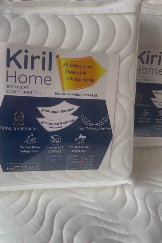 Yumuşak & Dolgun Premium Yatak Alezi – %100 Pamuk Yüzeyli, Sessiz ve Sıvı Geçirmez