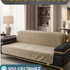 Sıvı Geçirmez Koltuk Örtüsü `| Bej Rengi | Velvet Kumaş | Kadifemsi
