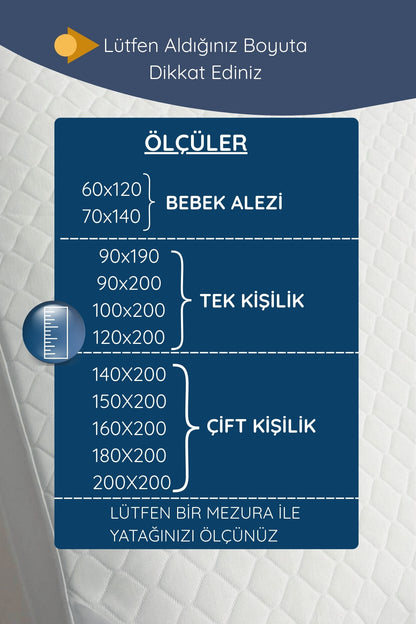 Ultra Soft Sıvı, Ter, İdrar Geçirmez Yatak Alezi | Ultra Sessiz | Full Kenar | Sağlam Dikişli | Yumuşak