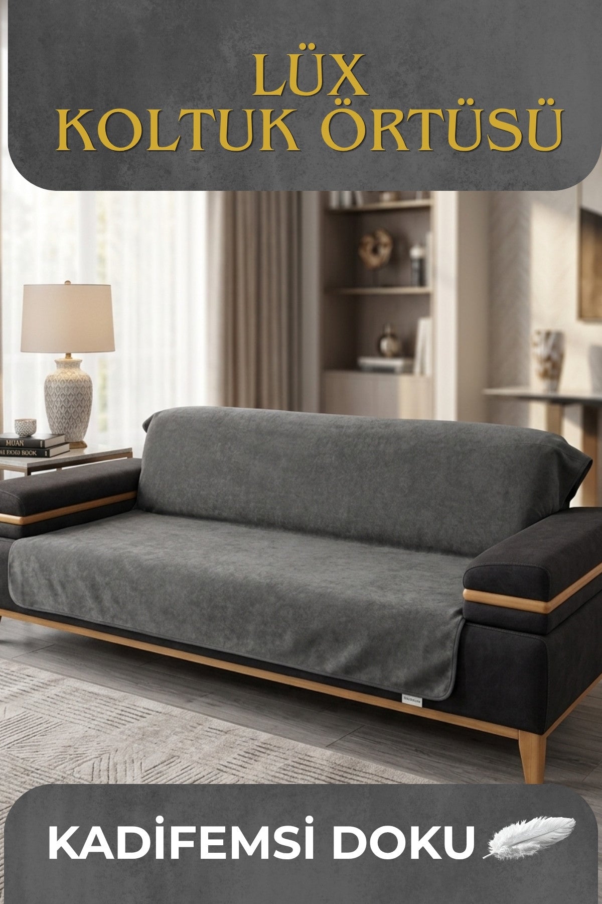 2'li Velvet Koltuk Örtüsü (5 Farklı Ebat)